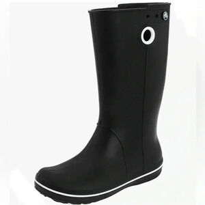 CROCS- Tall Crocband Jaunt Rain Boots in Black